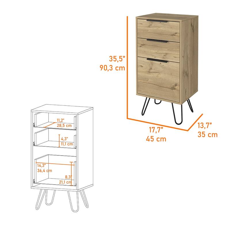Light Dresser Hairpin Legs And Superior Top