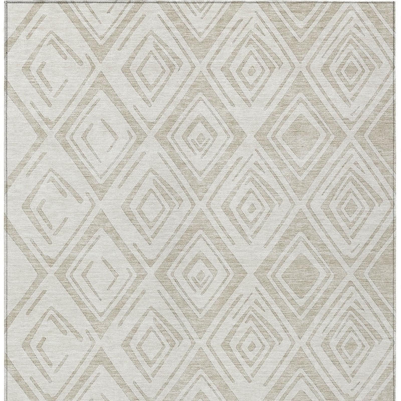 HomeRoots Geometric Transitional Rectangle Outdoor Rug