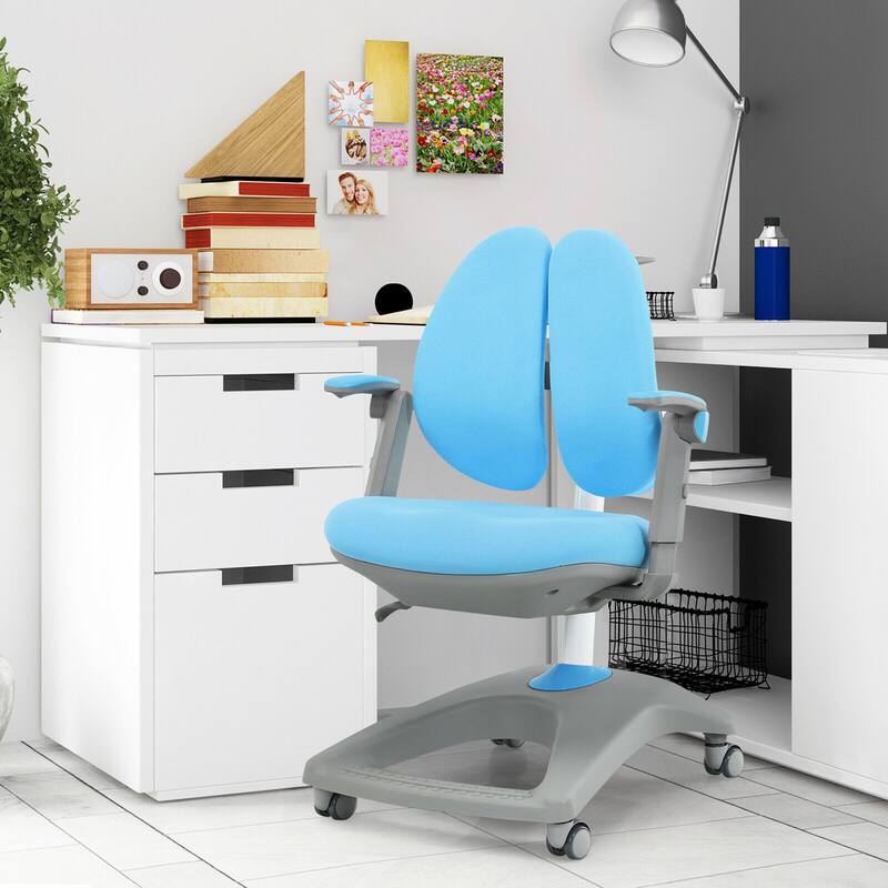 Gymax Kids Desk Study Chair Adjustable Height Depth w/ Sit-Brake - See Details
