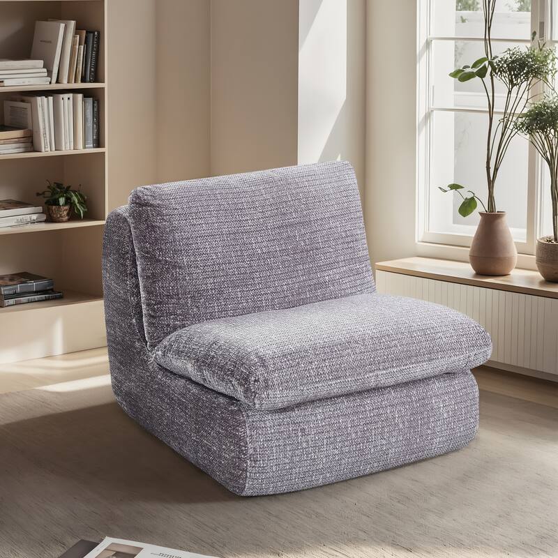 33 Inch Seat Wide Fabric Single Sofa Chair - Grey