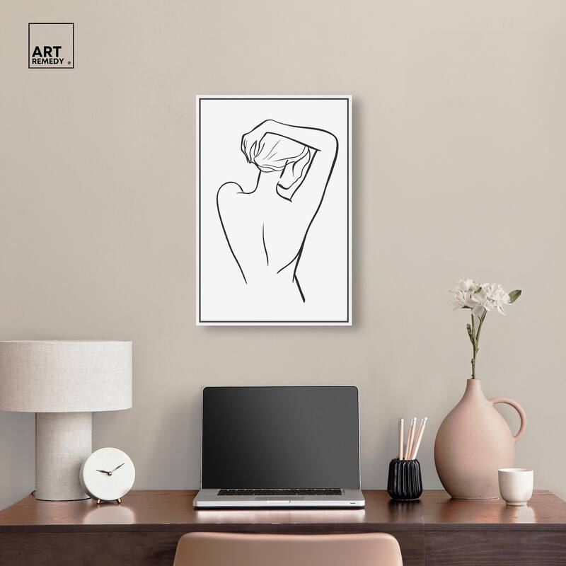 Woman in Contour Canvas by Art Remedy