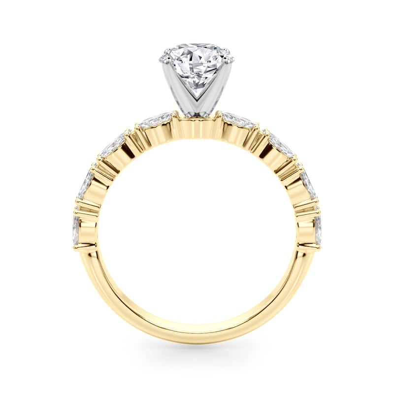 Auriya 14k Yellow Gold Lab Grown Round Diamond Engagement Ring 0.50 to 5.00 ct. tw. (F-G VS)