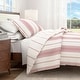 preview thumbnail 1 of 3, Linery & Co. Farmhouse Stripe Microfiber Quilt Set With Shams. Queen - Red