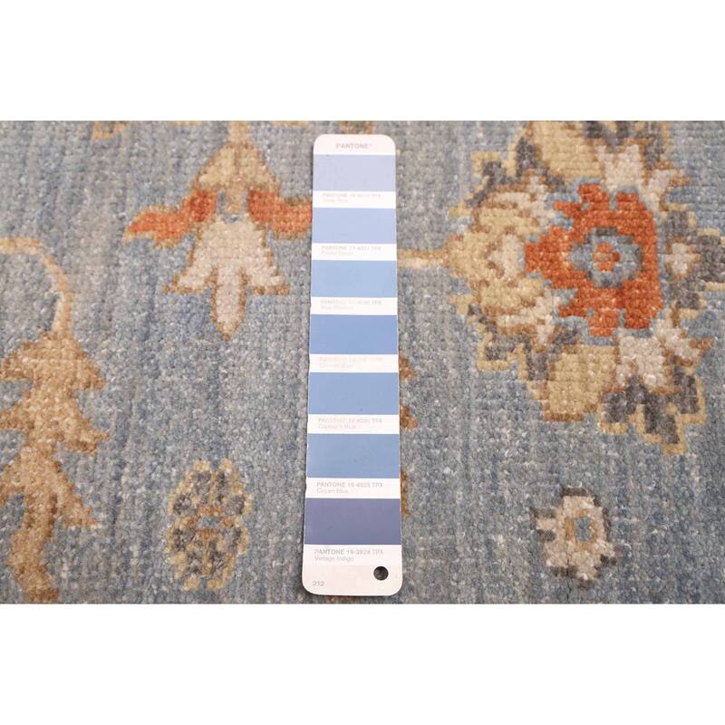 ECARPETGALLERY Hand-knotted Jules Sultane Light Denim Blue Wool Rug - 7'11 x 9'11