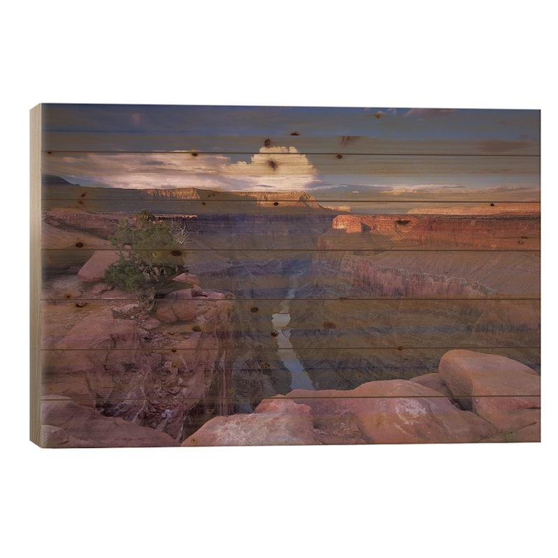 Colorado River From Toroweap Overlook, Grand Canyon National Park, Arizona II Print On Wood by Tim Fitzharris - Multi-Color - 26x40x1.5