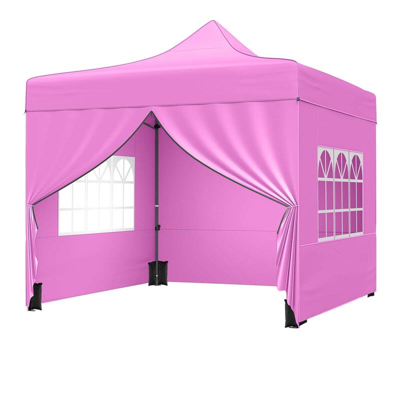 Costway 10 x 10 FT Pop up Canopy Tent with 4 Removable Sidewalls,