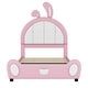 preview thumbnail 5 of 16, Twin Size Upholstered Platform Bed with Rabbit Shaped Headboard Pink+White