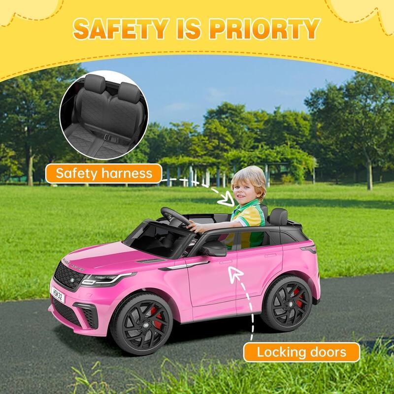 Kids Electric Ride On Toy Car for 4-8 Year Olds with Mp3 Player, Remote Control