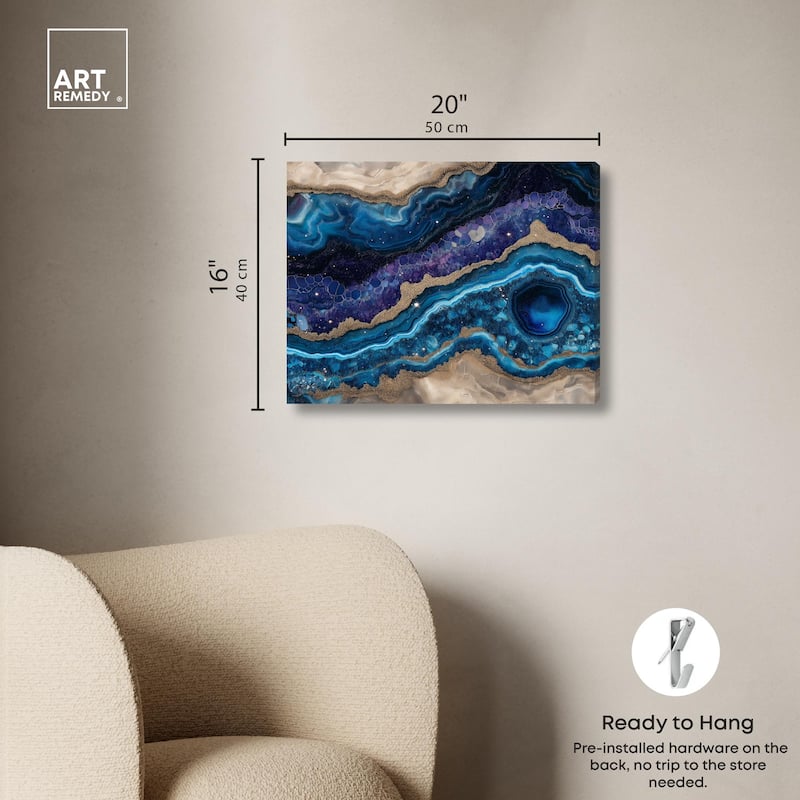 Galactic Geode I Canvas by Art Remedy, Gallery Wrapped