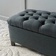 preview thumbnail 17 of 19, Christopher Knight Home Contemporary Storage Ottoman with Button Tufting in Fabric, 51 Inches