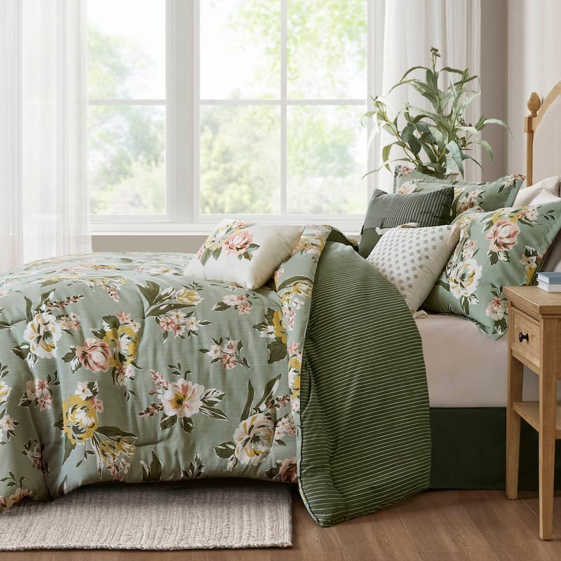 Madison Park Salara 7 Piece Vintage Floral Comforter Set