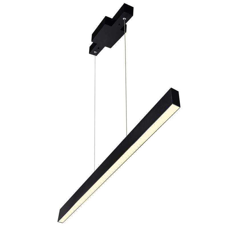 Pienza 7 in LED Integrated Black Chandelier - Black