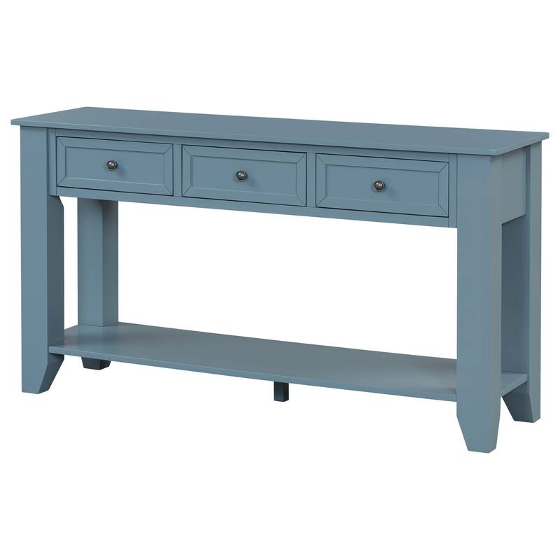 55.4" Modern Entryway Console Table with 3 Storage Drawers