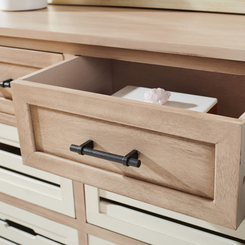 SAFAVIEH Saadia Removable 6-Drawer Storage Chest - 31" W x 12.5" L x 26" H - 31Wx13Dx26H - Sand