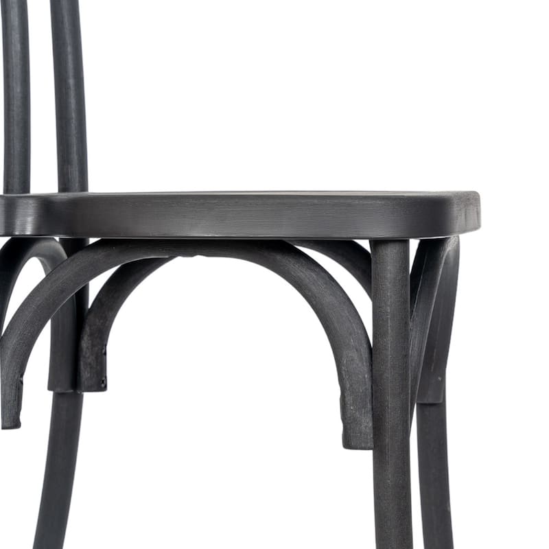 Indoor/Outdoor Commercial Grade Wood Look Resin Thonet Style Chair - 16.5"W x 19.25"D x 36"H