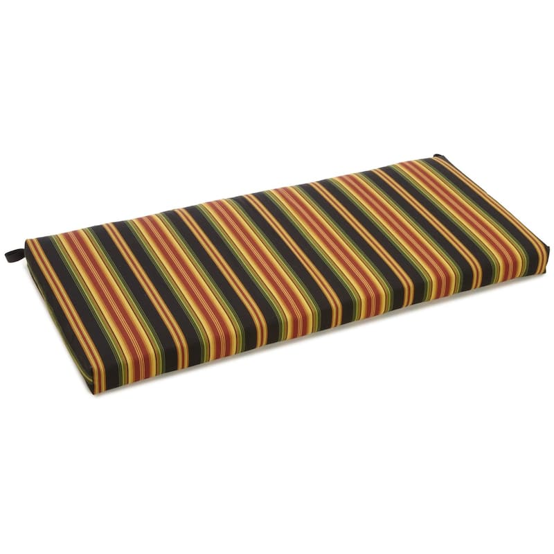 Blazing Needles 45-inch All-Weather Bench Cushion - Lyndhurst Raven