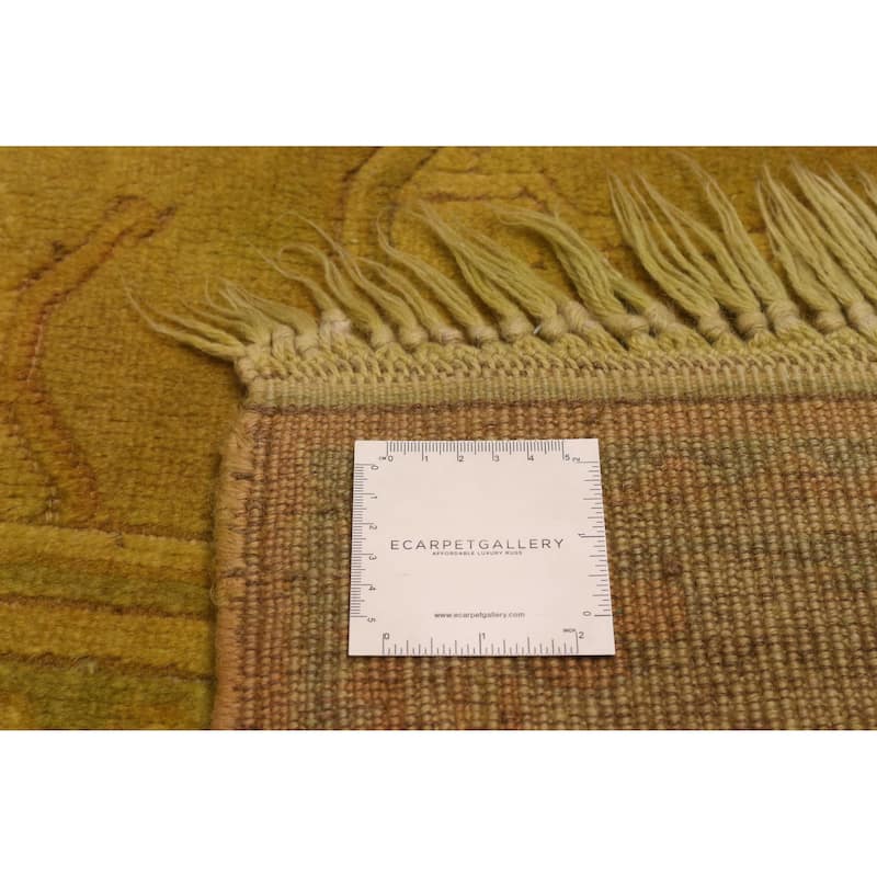 ECARPETGALLERY Hand-knotted Color Transition Dark Gold Wool Rug - 6'11 x 10'0