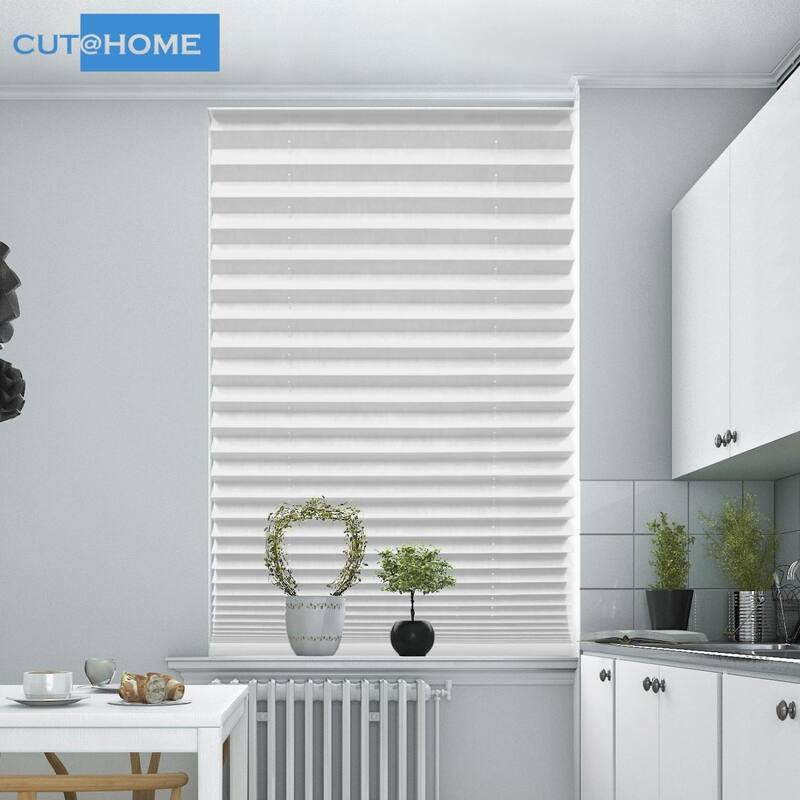 BlindsAvenue Cut@Home Pleated Shades, Room Darkening Fabric