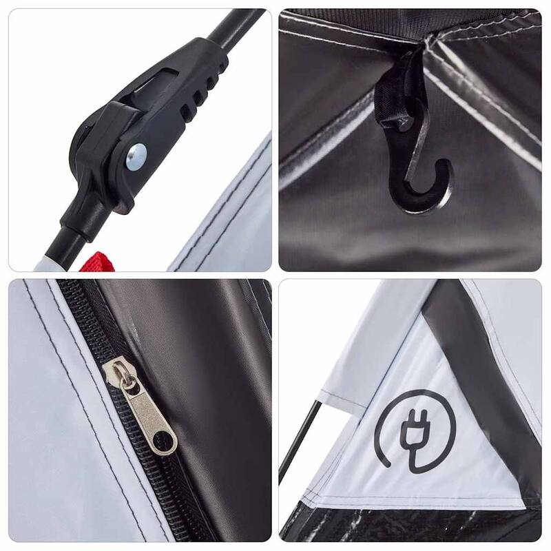 vidaXL Camping Tent Dome Shelter Blackout Outdoor Patio Fabric Quick Release - 90.6 x 90.6 x 55.1