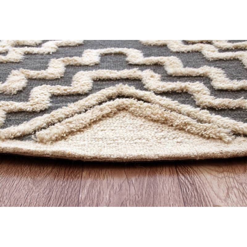 Sevita Diverse Modern Geometric Hand-Tufted Round Rug