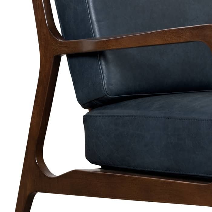 Poly & Bark Verity Leather Lounge Chair - Full Grain Genuine Italian Leather