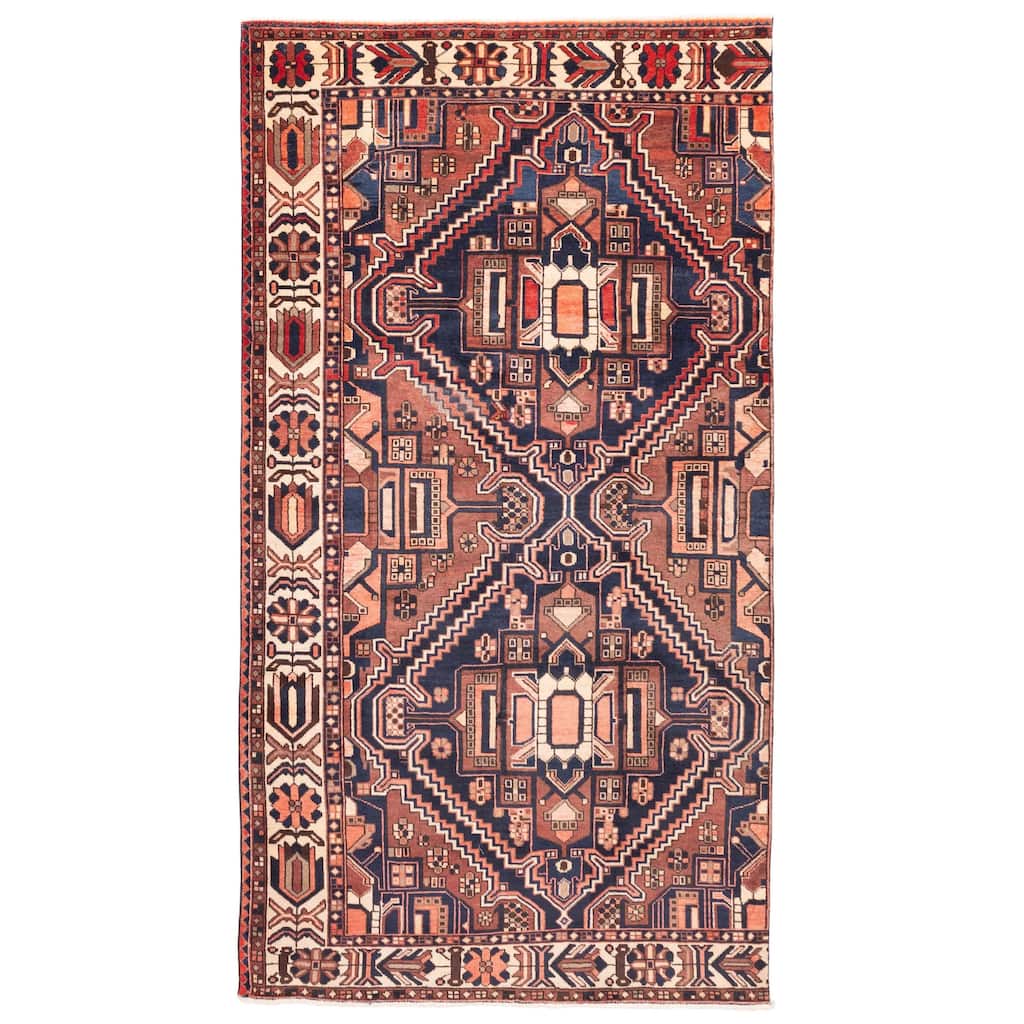 ECARPETGALLERY Hand-knotted Andelz Dark Red Wool Rug - 5'7 x 10'3
