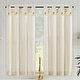 preview thumbnail 7 of 22, Archaeo Cotton Blend Button Tab Top Cafe Curtain Pair 54" x 36" - Cream