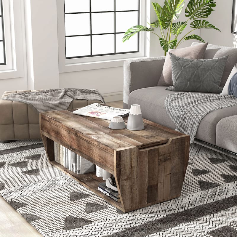 Rere Rustic 41-inch Wood Lift-top Coffee Table by Furniture of America