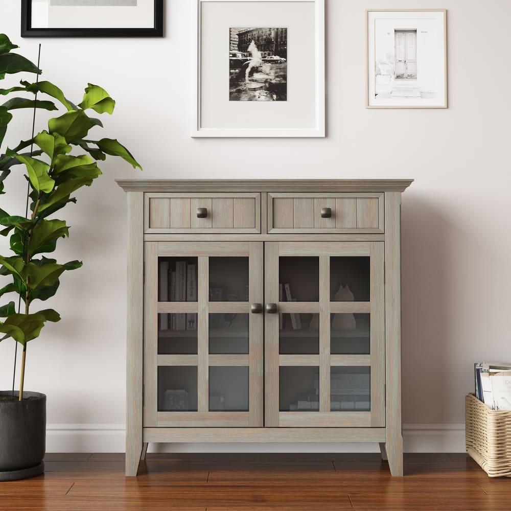 WYNDENHALL Normandy SOLID WOOD Entryway Storage Cabinet