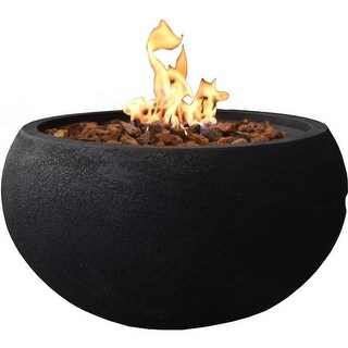 Modeno York Outdoor Fire Pit Table 27" Round Patio Heater - Natural Gas