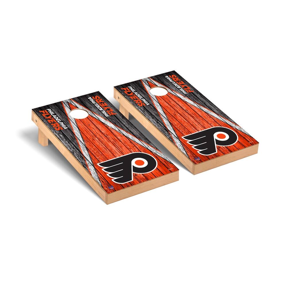 Philadelphia Flyers NHL Triangle Cornhole Board Set