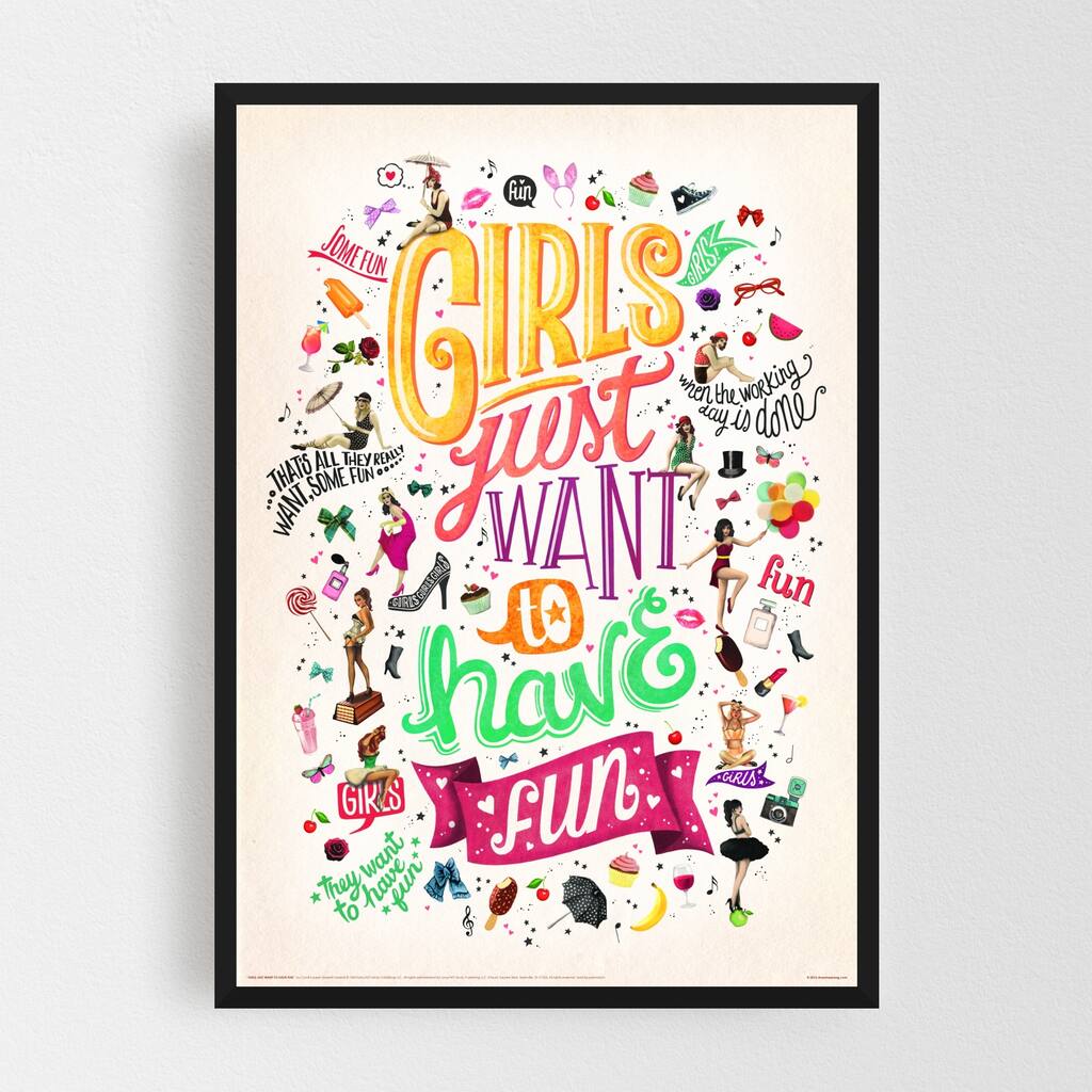 Feminine Feminism Music Pop Art Framed Wall Art Print