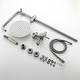 preview thumbnail 60 of 58, Outdoor 10 Inch Round Rain Shower Set with Handheld Shower (Adjustable Slider)