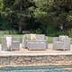 preview thumbnail 68 of 80, Puerta Outdoor 4-piece Patio Chat Set by Christopher Knight Home