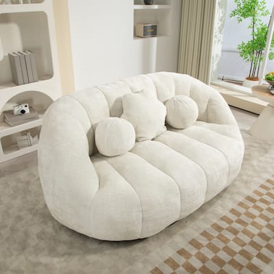 Comfort Chenille Bean Bag Sofa for Adults and Kids, Durable Lounge Chair