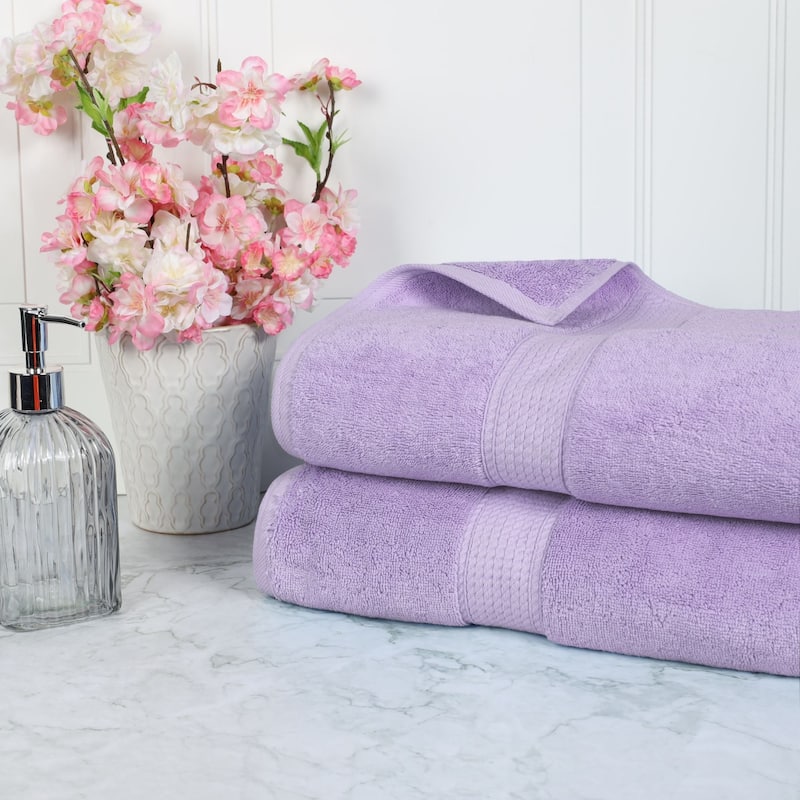 Blue Nile Mills Luxury 2-Piece Egyptian Cotton Bath Sheet Set, Thick Absorbent Oversized Bathroom Towels