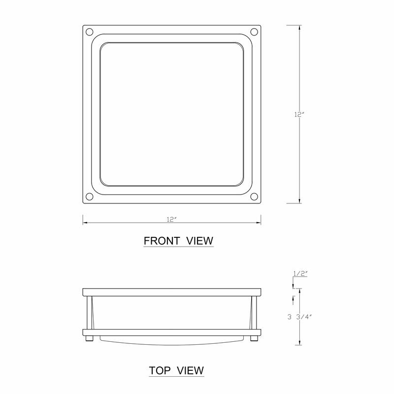 Square Satin Nickel Dimmable LED Flush Mount Ceiling Light with Selectable Color Temperature 3000K/4000K/5000K