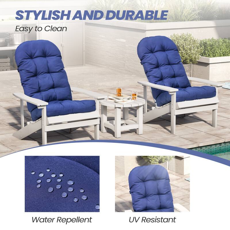 Adirondack Style Patio Outdoor Chair Cushion for Adirondack Chair or Lounge Rocking Chair - See picture