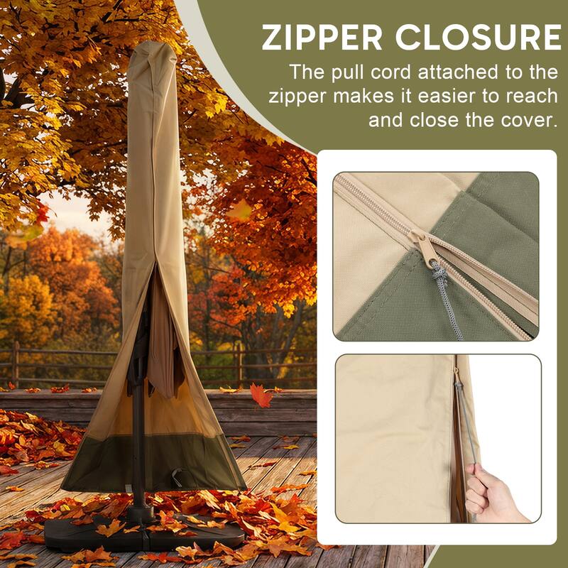 Aoodor Heavy Duty Patio Umbrella Cover for 7-10ft Cantilever Umbrella