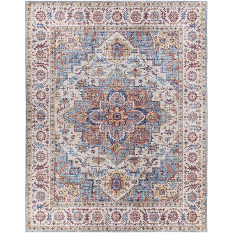 Livabliss Iris Traditional Medallion Area Rug