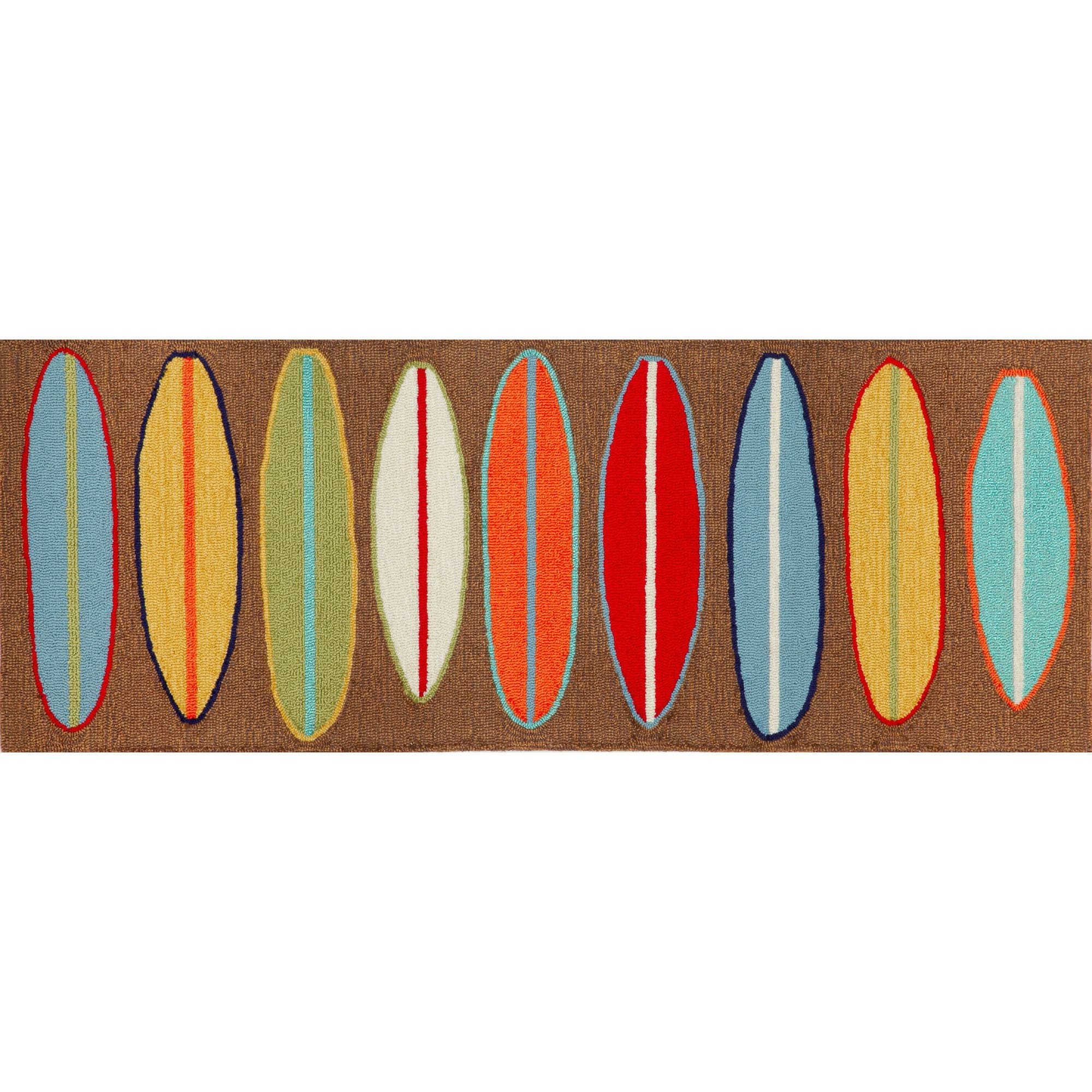 Lush Decor Frontporch Surfboards Indoor/Outdoor Rug - 2' x 5'