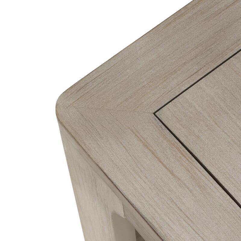 Square Coffee Table With Storage,Light Ash,made from engineered wood with a neutral finish