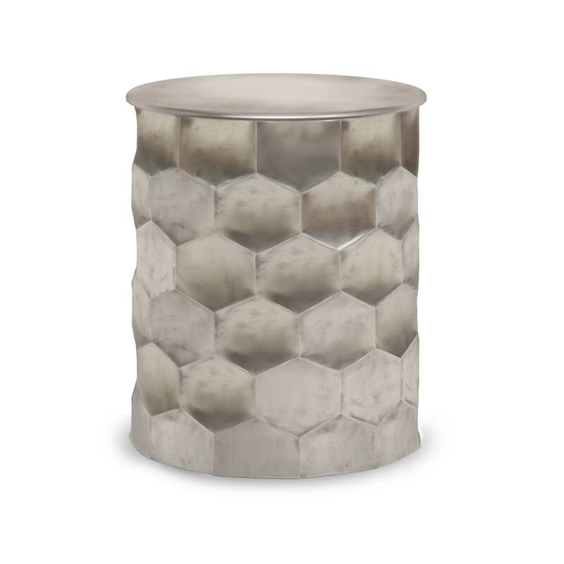 WYNDENHALL Kacey Industrial 17 inch Wide Metal Storage Accent Side Table, Fully Assembled