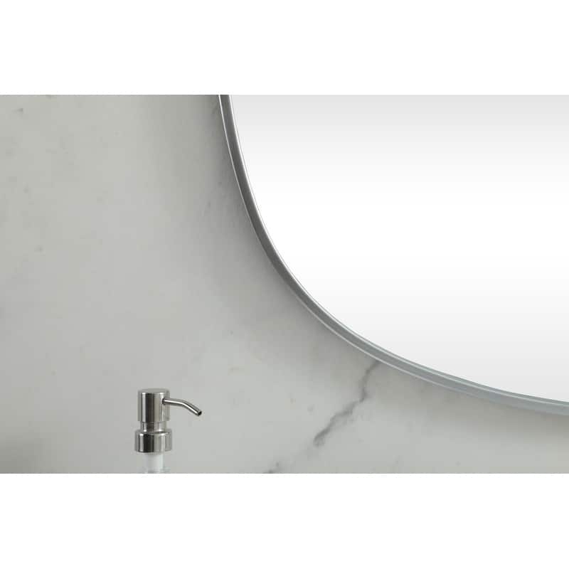 Indigo Home Metal Frame Oval Mirror 30x60 Inch