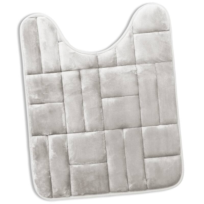 Clara Clark Ultra Soft Non Slip and Absorbent Bath Rug - Tiled Velvet Memory Foam Bath Mat