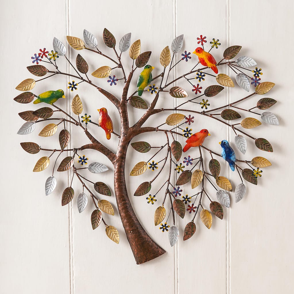 Handcrafted Indoor/Outdoor Tree Of Life Metal Wall Art