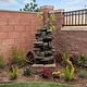 preview thumbnail 6 of 6, Stacked Shale Outdoor Water Fountain Backyard Feature w/ LEDs - 38"