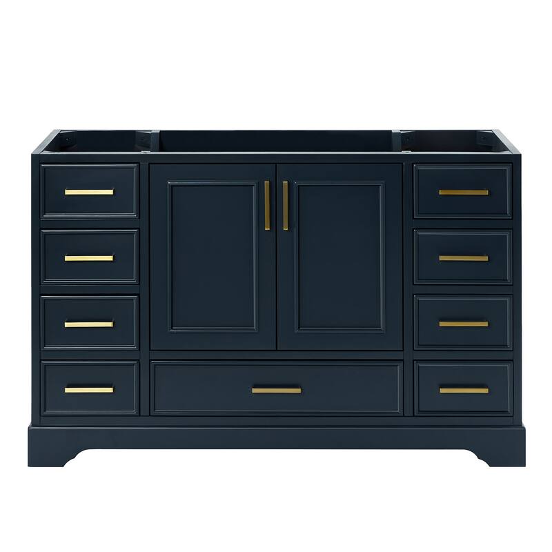 Ariel M054S-BC Stafford 55" Single Free Standing Vanity Cabinet Only - Midnight Blue - Painted