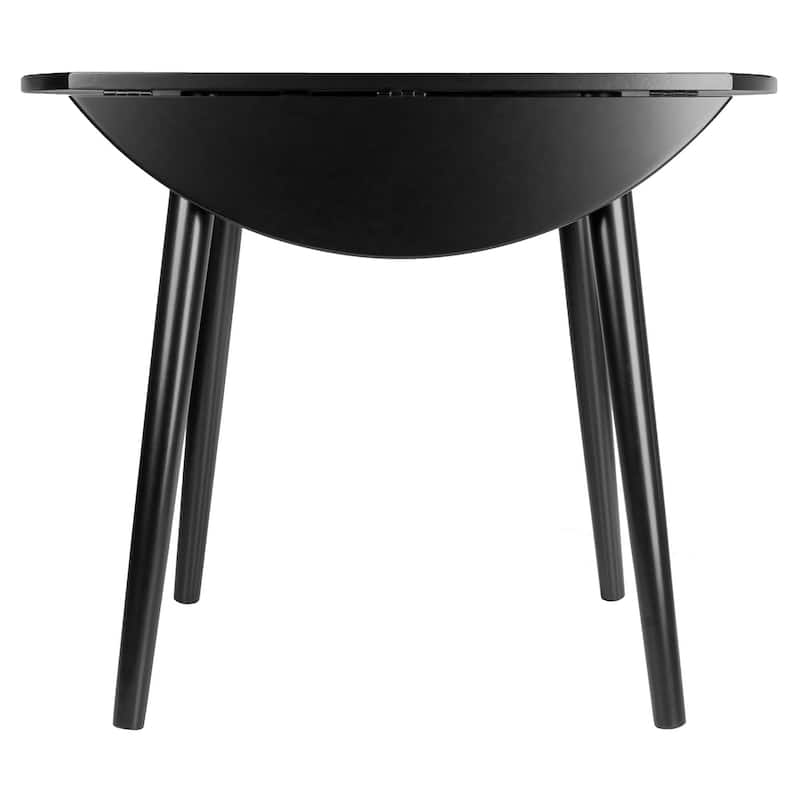Black Round Drop Leaf Dining Table