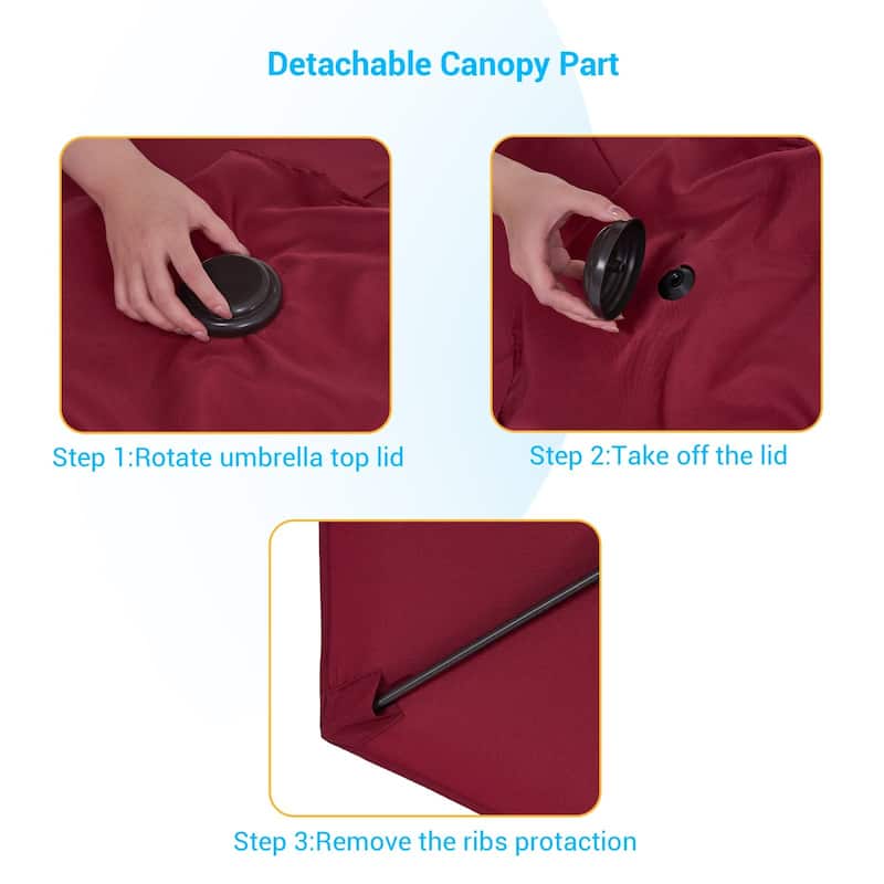 Bonosuki 7.5-foot Waterproof Sunshade Canopy Patio Umbrella